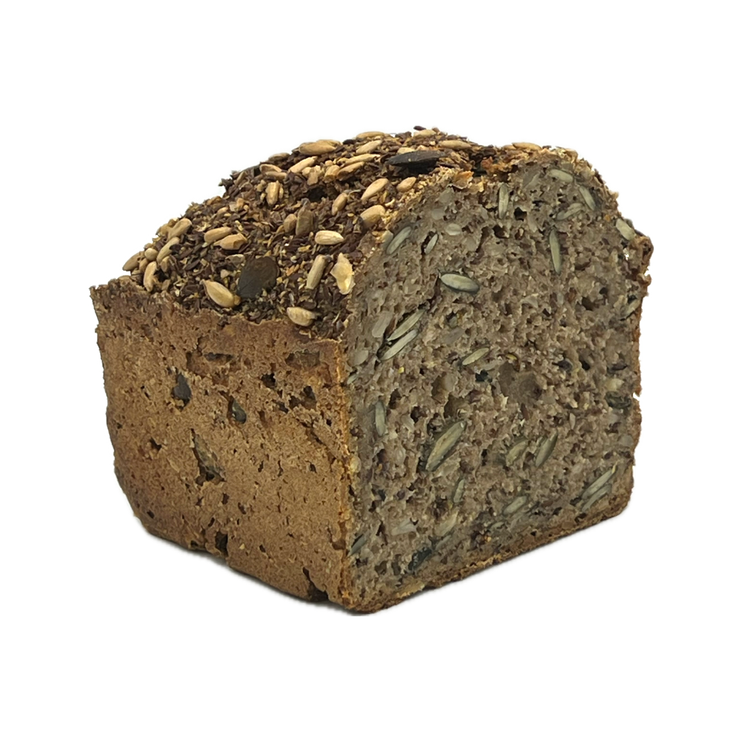Saatenbrot aus Sauerteig von der Seite