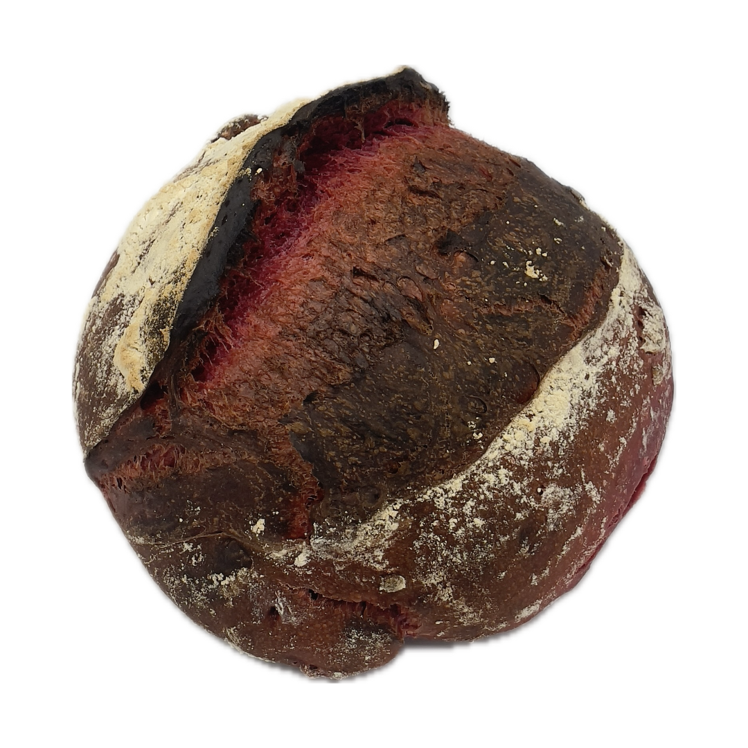 Rote-Beete-Walnuss-Brot aus Sauerteig, weitere Ansicht