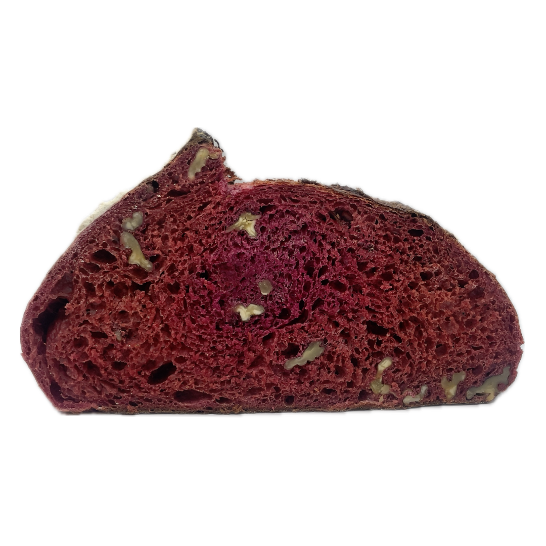 Rote-Beete-Walnuss-Brot aus Sauerteig