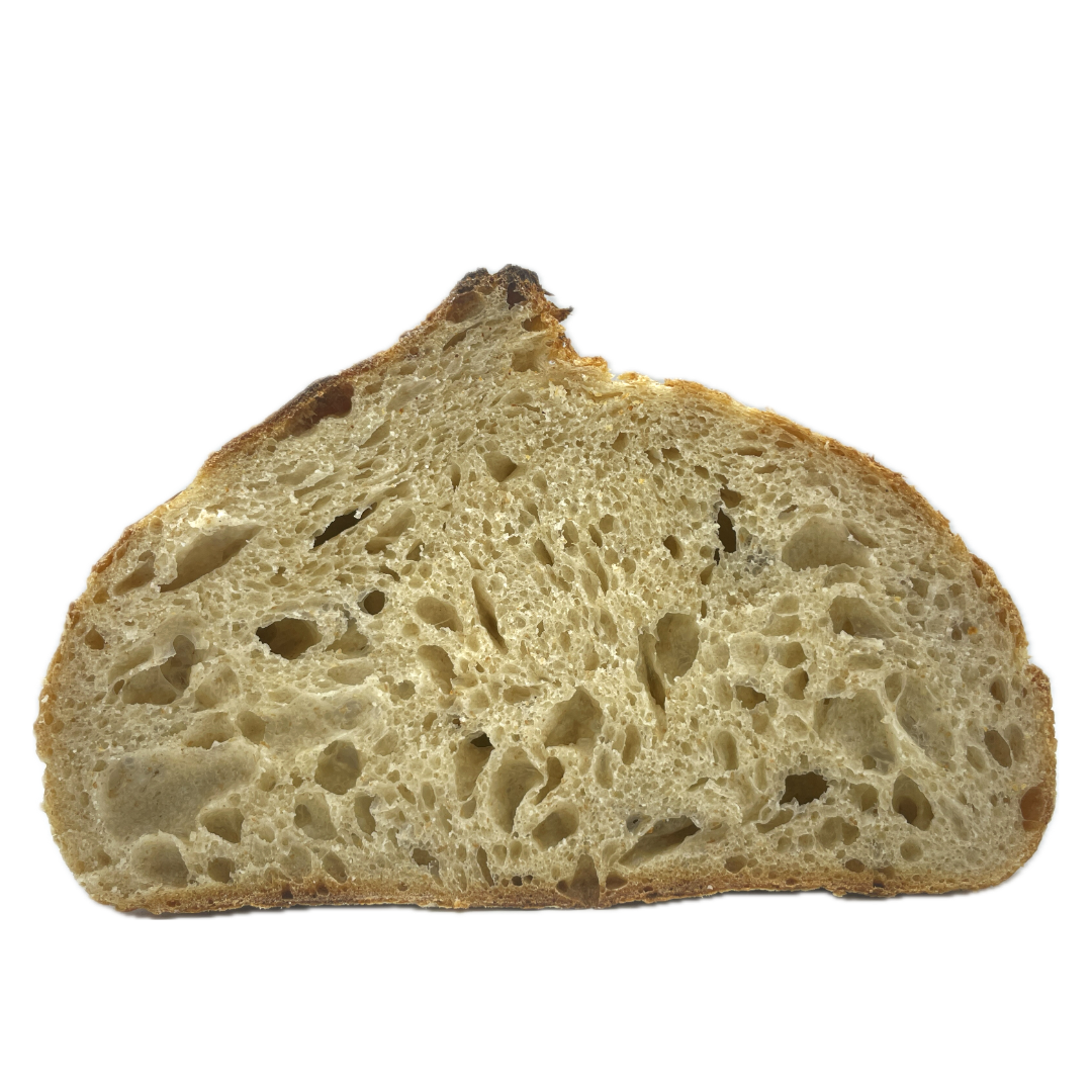 Weizenbrot aus Sauerteig, angeschnitten